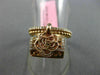 ESTATE .27CT DIAMOND 18KT ROSE GOLD HANDCRAFTED FLOWER HANDBAG FLOATING FUN RING