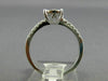 ESTATE WIDE .32CT DIAMOND 18KT WHITE GOLD CLUSTER ROUND PROMISE ENGAGEMENT RING