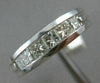 ESTATE 1.45CT PRINCESS DIAMOND 14K WHITE GOLD 3D WEDDING ANNIVERSARY RING #1302