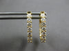 .95CT DIAMOND 18KT YELLOW GOLD 3D ROUND CLASSIC INSIDE OUT HOOP HANGING EARRINGS