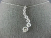 ESTATE LARGE 2.21CT DIAMOND 14KT WHITE GOLD ROUND 7 STONE JOURNEY PENDANT #18485
