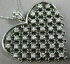 ESTATE LARGE 1.10CT DIAMOND 14K WHITE GOLD HANDCRAFTED ETOILE HEART LOVE PENDANT