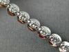 ANTIQUE 2.26CT ROUND DIAMOND 18KT WHITE GOLD 3D CIRCULAR TENNIS BRACELET #14542