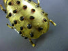 ESTATE LARGE .10CT AAA RUBY 18KT YELLOW GOLD HANDCRAFTED GLASS BEETLE BROOCH PIN