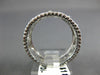 ANTIQUE .42CT DIAMOND 14KT WHITE GOLD 3D FLOWER FILIGREE ETERNITY RING #22243