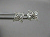 ANTIQUE 1.13CT DIAMOND PEAR CLUSTER 14K WHITE GOLD EARRINGS PEAR & ROUNDS #17126