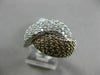 ESTATE WIDE 1.80CT WHITE CHOCOLATE FANCY DIAMOND 14K WHITE GOLD CRISS CROSS RING