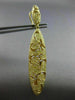 LARGE 3.16CT FANCY YELLOW DIAMOND 18KT YELLOW GOLD OPEN CANOE CLIP ON EARRINGS