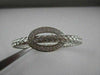 ESTATE WIDE FILIGREE MESH DIAMOND 14K WHITE GOLD BANGLE