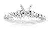 .50CT DIAMOND 14KT WHITE GOLD 4 PRONG SEMI ETERNITY SEMI MOUNT ENGAGEMENT RING