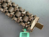 ESTATE WIDE & LONG 1.10CT DIAMOND 18K BROWN GOLD HANDCRAFTED MULTI LINK BRACELET