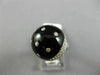 ESTATE .57CT DIAMOND & ONYX 14K WHITE GOLD 3D DOME MOON STAR ROMANTIC LOVE RING