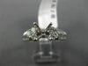 ESTATE .92CT DIAMOND ROUND & BAGUETTE 18KT WHITE GOLD SEMI MOUNT ENGAGMENT RING