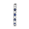 .64CT DIAMOND & AAA SAPPHIRE 14KT WHITE GOLD 3D INSIDE OUT HOOP HANGING EARRINGS