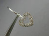 ESTATE .10CT DIAMOND 14KT WHITE GOLD 3D OPEN HEART LEVERNACK HANGING EARRINGS