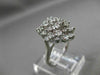 ESTATE LARGE 1.0CT ROUND DIAMOND 14KT WHITE GOLD FLOWER CLUSTER RING VVS #16302