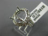 ESTATE LARGE .80CT DIAMOND 14KT WHITE GOLD OVAL HALO SEMI MOUNT ENGAGEMENT RING