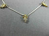 ESTATE .25CT DIAMOND 14KT 2 TONE GOLD MULTI FLOWER BY THE YARD HANGING NECKLACE