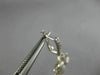 ESTATE LARGE 1.08CT DIAMOND 14K WHITE GOLD FLOWER OPEN FILIGREE HANGING EARRINGS