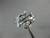 ESTATE WIDE .30CT ROUND DIAMOND 14KT WHITE GOLD 3D 6 STONE MULTI ROW ETOILE RING