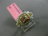 ESTATE GIA 1.0CT DIAMOND 18KT TRI COLOR GOLD 3D SQUARE HALO ENGAGEMENT RING