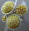 EXTRA LARGE 2.99CT WHITE & FANCY YELLOW DIAMOND 18KT TWO TONE GOLD COCKTAIL RING