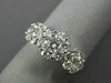 ESTATE WIDE 1.19CT DIAMOND 18KT WHITE GOLD 3D 3 FLOWER PAST PRESENT FURURE RING