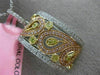 LARGE .62CT WHITE YELLOW & PINK DIAMOND 18K WHITE & ROSE GOLD FILIGREE PENDANT