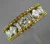 ESTATE 1.72CT WHITE & FANCY YELLOW DIAMOND 18KT GOLD SEMI ETERNITY WEDDING RING