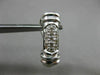 ESTATE WIDE .30CT DIAMOND 14K WHITE GOLD 3D ELONGATED MULTI ROW CLIP ON EARRINGS