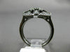 ESTATE LARGE .99CT DIAMOND 14K BLACK GOLD FILIGREE MILGRAIN CIRCULAR FLOWER RING