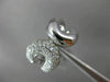 ESTATE WIDE .58CT DIAMOND 14KT WHITE & ROSE GOLD 3D PAVE LOVE KNOT FUN RING