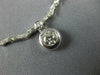 ESTATE .82CT DIAMOND 14KT WHITE GOLD CLASSIC SOLITAIRE BEZEL DROP NECKLACE #204