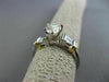 ESTATE .97CT DIAMOND PLATINUM & 18KT YELLOW GOLD CLASSIC ENGAGEMENT RING #25518