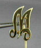ESTATE 14KT YELLOW GOLD 3D HANDCRAFTED "M" INITIAL CLASSIC LAPEL PIN #26158