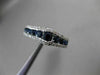 ESTATE 1.16CT DIAMOND & AAA SAPPHIRE 18K WHITE GOLD GRADUATING ANNIVERSARY RING