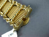 ANTIQUE WIDE AND LONG 14KT YELLOW GOLD 3D ROPE CLASSIC WEAVE MESH BRACELET #1924