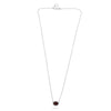 1.245CT DIAMOND & AAA RUBY 14KT WHITE GOLD 3D OVAL SOLITAIRE HALO LOVE NECKLACE