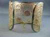 EXTRA LARGE 21.80CT DIAMOND & AAA AMETHYST 14K WHITE & ROSE GOLD BANGLE BRACELET