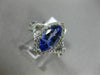 LARGE 1.70CT DIAMOND & AAA TANZANITE 14KT WHITE GOLD 3D INFINITY ENGAGEMENT RING