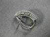 ESTATE LARGE 1.15CT DIAMOND 14K WHITE GOLD CLASSIC LEAF FILIGREE EARRINGS #26315