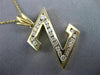 ESTATE LARGE .75CT ROUND DIAMOND 14KT YELLOW GOLD INITIAL FLOATING PENDANT #4841
