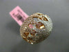 ESTATE EXTRA LARGE 2.53CT DIAMOND 18KT WHITE & ROSE GOLD OPEN FILIGREE DOME RING