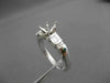 ESTATE .48CT DIAMOND 14KT WHITE GOLD BAGUETTE SEMI MOUNT ENGAGEMENT RING #17814