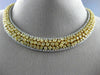 ESTATE LARGE 51.48CT WHITE & FANCY YELLOW DIAMOND 18KT TWO TONE GOLD 3D NECKLACE