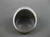 ESTATE LARGE 2.90CT DIAMOND & AAA SAPPHIRE 18KT WHITE GOLD PAVE ENGAGEMENT RING