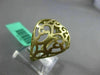 ESTATE LARGE .29CT DIAMOND 18KT TWO TONE GOLD 3D HANDCRAFTED FILIGREE MATTE RING