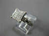 ESTATE LARGE .90CT DIAMOND 14KT WHITE GOLD 3D PRINCESS INVISIBLE ENGAGEMENT RING