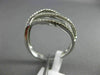 ESTATE .37CT DIAMOND 18KT WHITE GOLD MULTI ROW INFINITY SEMI ETERNITY LOVE RING