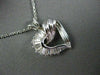 ESTATE .36CT DIAMOND 14KT WHITE GOLD FANCY FLOATING OPEN HEART PENDANT #10803